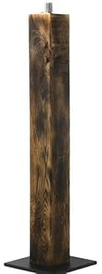 Élégante colonne de feu en bois massif Décoration de jardin Lampe décorative Torche flammée 75 cm