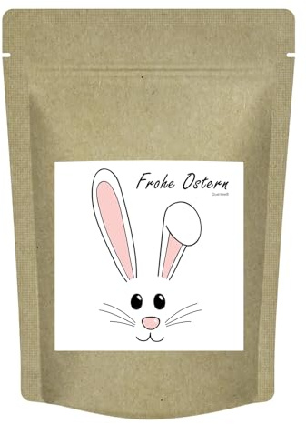 Ostertee Frohe Ostern Osterhase (70 g) Tee Ostern Geschenke mit Eierlikör-Apfel-Sahne Geschmack - Früchtetee zu Ostern