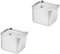 MAGICLULU 2 cajas de especias de acero inoxidable para cocina, recipiente de almacenamiento multifuncional, recipiente cuadrado, acero inoxidable, caja de especias