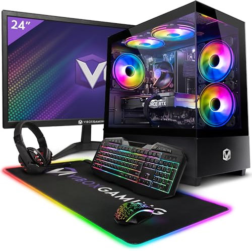 Vibox III-44 Gaming PC Bundle • Intel Core i5 11400F 4.4GHz • Nvidia RTX 4060 8GB • 16GB RAM • 1TB SSD • Windows 11 • 23 Monitor • WiFi