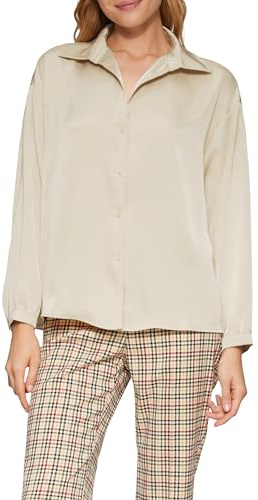 s.Oliver Satinierte Bluse mit V-Ausschnitt