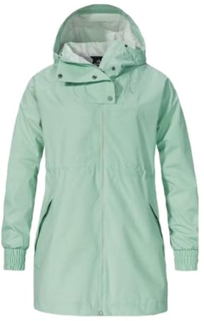 Schöffel Damen Parka Style Bohorok WMS, wasserdichter Regenparka aus recyceltem Material, atmungsaktive Allwetterjacke mit Oversize-Passform