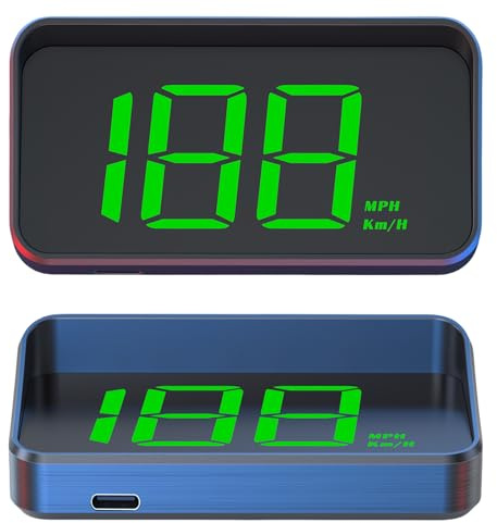 WIYETY Digital Tachometer HUD Speedometer: GPS Beidou Geschwindigkeitsmesser, USB-Schnittstelle Plug-and-Play, Windschutzscheiben-Projektor Tachometer, Passend für alle Fahrzeuge