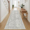 HUGEAR Vintage Schwarz Waschbarer Teppich 60x240cm LäUfer Flur rutschfest Weich Vorzimmer Tepich Kurzflor Schlafzimmer Retroteppiche KüChe Bedroom Brücken Hallway Carpet