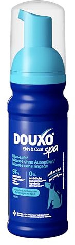 DOUXO Skin & Coat SPA – Ultra-Safe* Trockenshampoo Hund, 150 ml, säubert und erfrischt das Fell, hinterlässt das Fell weich, glänzend und angenehm duftend, hautfreundliche Formel