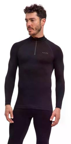 Falke Herren Maximum Warm High Zip Neck Funktionsshirt Langarm