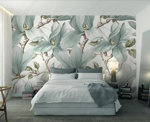 XLMING Vintage Grün Blume Baum Zweig 3D Tapete Home Esszimmer Sofa Schlafzimmer Wohnzimmer TV Hintergrund Wand-350cm×256cm