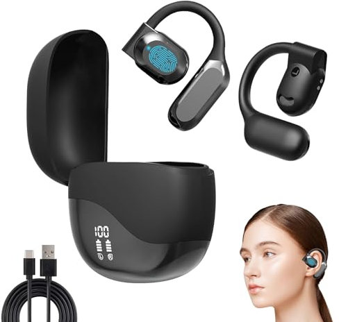 HASAIKA® Auriculares de Traducción AI, Auriculares Traductor en Tiempo Real, Traducción en tiempo real en 144 idiomas, ideal para viajes, reuniones, estudios (Negro)