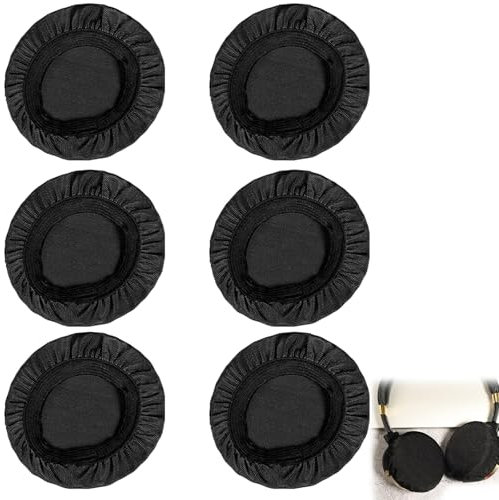 Bamyli 6 Stücke Dehnbare Waschbare Kopfhörer-Abdeckungen 10cm Durchmess, Flexiblem Strickstoff Ohrpolster Earpads Cover für Kopfhörer Ohrmuscheln (9-11cm), Wasserdicht und Staubdicht