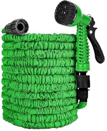GTATBTG Retractable Garden Hose 25FT-150FT - Multi Kinetic Energy Telescopic Water Pipe with On-Off Valve for Car Washing and Flower Watering