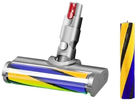 XUSENXFH Roller Brush Head Replacement Compatible For Dyson V10 Digital Slim V12 Detect Slim Vacuum Cleaner Parts With Green Dust Light