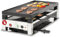 Solis 5in1 Tischgrill mit 1400 W, Elektrischer Grill für 8 Personen, Indoor Grill mit Raclette- und Mini-Wok-Pfännchen, Elektrogrill für Balkon, Garten und Küche, Edelstahl