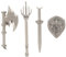 Toyvian 4pcs Miniature Knight Accessories Set Includes Swords Shields and Building Blocks for Creative Play Compatible Other for Expanded Fun