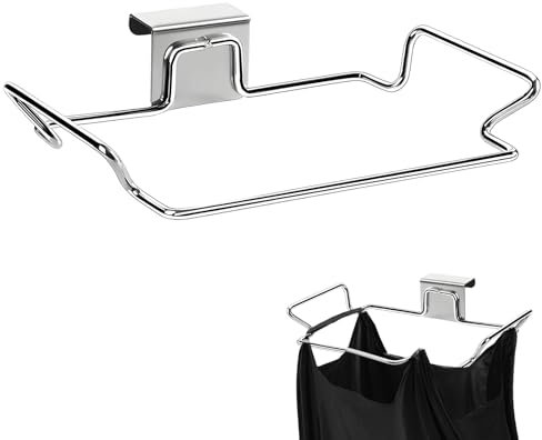 YREYBN Bin Bag Holder, Inside Cupboard Bin for Kitchen Door, Space-Saving Cupboard Door Organizer, Sturdy Iron Garbage Bag Hanger for Small Spaces