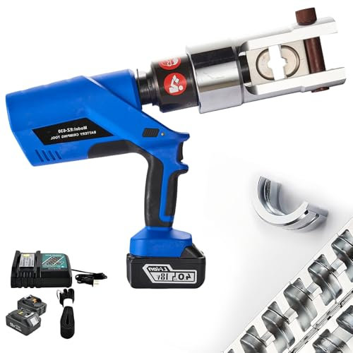CIELOBLOEN Set Pinza crimpatrice idraulica 25-630mm² - Pressatrice Multistrato elettrica con 13 matrici - Pinza crimpatrice per lavori Rame/Alluminio con 13 matrici