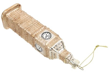 Ipetboom Glasornament Uhrturm Dekorative Turmfigur Für Weihnachts-Accessoires Exquisites Modellornament Mit Britischer Stilistik Für Party-Dekoration Und Heimbüro-schmuck