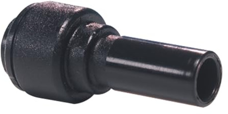 John Guest Push-Fit Acetal Reducer Fitting, Black, Leak-Tight Seal, Tool-Free Installation, Pack of 4