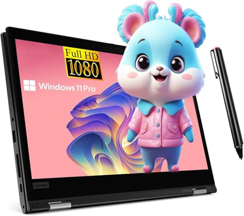 Lenovo ThinkPad L13 Yoga Gen 1, 2 in 1 Touchscreen Laptop, 13.3-Inch FHD, Intel Core i5-10310U, 16GB RAM, 512 GB SSD, Stylus Pen, QWERTY Keyboard, Windows 11 Pro (Renewed)