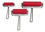 CREATIV DISCOUNT Linol-Farbwalzen 3er-Set mit Drahtbügel 60/90/120 mm
