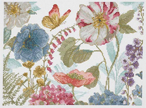 DMC Kreuzstich-Set, Aquarell, Blumen, Landhausstil