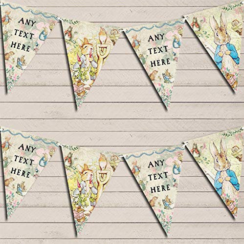 Beatrix Potter Peter Rabbit Banner Children's Party Personalised Bunting Banner Garland