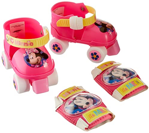 ROLLER SKATES sizes 23/27 + ELLBOGEN und KNIESCHÜTZER MINNIE IT'S ME, Pink