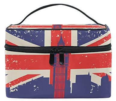Big Ben London Kosmetiktasche zum Aufhängen, britische Flagge, tragbar, große Kapazität, für Reisen, Make-up, Aufbewahrungstasche für Mädchen und Frauen