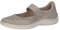 CAPRICE Comfort Damen Ballerinas aus Leder mit Riemchen, Grau (Lt.Grey Nubuc), 39 EU