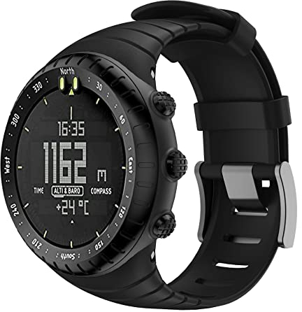 YASPARK Kompatibel mit Suunto Core Armband, Silikon Ersatzarmband Sport Weich Armbänder Zubehör Uhrenarmband für Suunto Core Smartwatch