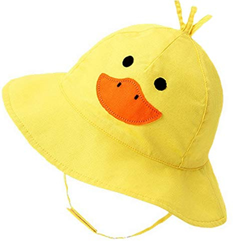 Baby Cartoon Kinderhut Fischerhut Sonnenhut Sommerhut Sonnenschutz UV-Schutz Ente 4-8 Jahre