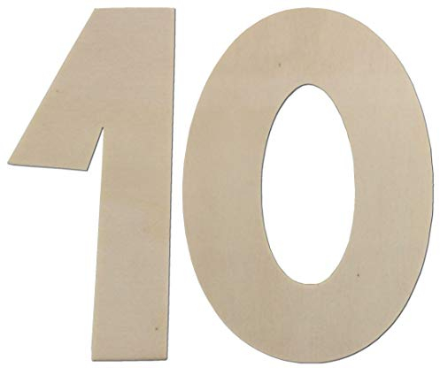 Kleenes Traumhandel Deko Zahlen - Geburtstagsdeko 10 Geburtstag aus Holz - Ideale Geschenkideen oder als Party Tischdeko (10 cm)