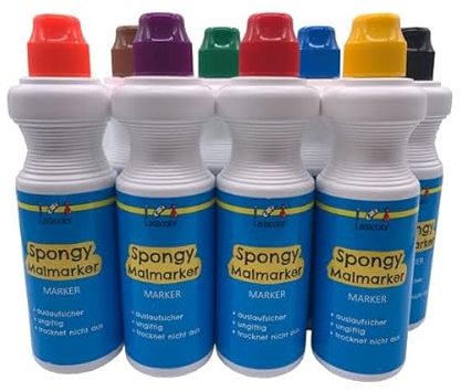 Ledacolor Malmarker Set | nachfüllbare Filzstifte Kinder [unbedenklich] 8 Stück | Dot Marker Pen | auswaschbar | Schadstofffrei | ersten Malen Malstifte ab 2 Jahr | Bingo Marker | Punkt Marker
