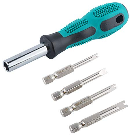 4 Pezzi 1/4 Pollice Hex Shank U Forcella Tipo Bit Set con Cacciavite Magnetico Bit Holder Maniglia Adattatore Presa