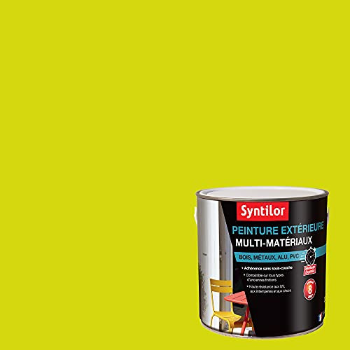 SYNTILOR - Peinture Extérieure Multi-Matériaux Vert Anis Satiné 0,5L