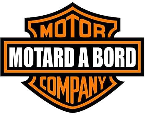 Adesivo motociclista a bordo Harley Davidson