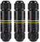 Scatola di Giunzione Impermeabile IP68,Vegena Connettore Stagno 5 Poli,Scatola di Giunzione Esterno,Manicotto di Collegamento Cavo per Diametro del Cavo Ø 4-11 mm,3-Pack