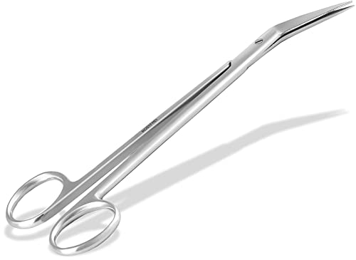 Nagelschere für Fußnägel Extra Lang mit abgewinkelter Spitze Fußnagelschere für Senioren - Alternative Nagelzange als Nagelschneider Schere im Etui - Fußpflege-Set für die Pediküre (16 cm)