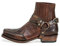 ORANDESIGNE stivali alti per uomini vintage stile cowboy western stivali lunghi stivali da equitazione casual stivali da moto moda all'aperto moda slip on slip equestrian scarpe F Caffè Scuro 41 EU