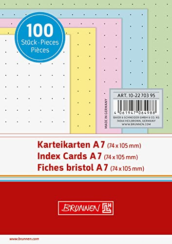BRUNNEN Karteikarten A7 dotted