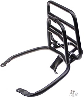 Gepäckträger Klappbar Hinten Schwarz Matt passend für Vespa Elettrica, Primavera, Sprint 50 125 150 – Inkl. Montagematerial, max. 15 kg