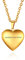Cupimatch Damen Kette mit Gravur Edelstahl Herz Medaillon zum Öffnen für Bilder Foto Anhänger Kette Amulett Aufklappbar, mit 45cm Kette, Gold