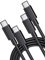 Cable USB C a USB C [1 M/Lote de 2], 68 W 6,5 A Cable USB Tipo C Cable Cargador TurboPower para Moto G51/G82/G73/G72/G52/G42/G22/G53/G13/E20/E30/E32/E32/E22/Edge 40/Edge 40/Edge 40/Edge 40/Edge
