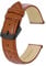 BISONSTRAP Uhrenarmband 22mm, Armband aus Alligator Geprägtem Leder, Toffee Braun mit Schwarze Schnalle