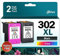 CanPick 302 XL Multipack Ersatz für HP 302 Druckerpatronen Schwarz und Farbe für HP 302 XL für HP Envy 4525 4520 Druckerpatronen OfficeJet 3831 5230 3830 3833 DeskJet 3630 3836(2-Pack)