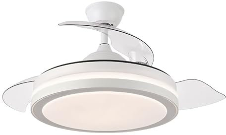 PRENDELUZ Ventilador DC 72W 6120lm 3 Aspas Desp. 110º 3 Colores con Control Remoto, Temporizador y Memoria - Ideal para Frescura y Comodidad en el Hogar.