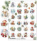 TOBJA Adventskalender Zahlen Aufkleber - 24 Sticker Zahlenaufkleber 1-24 Weihnachten | Niedliche Adventsaufkleber für besondere Momente | Adventkalender Sticker (bunt)