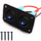 RUNCCI-YUN 12V pannello interruttore,Pulsante Interruttore Rotondo,12-24V 2 Gruppi Pannello interruttori a levetta LED,Pannello Interruttori a Bilanciere per Auto, Barca, Camion (Blu)