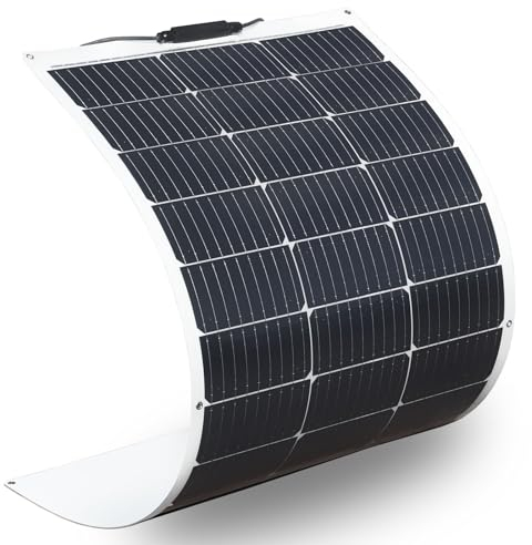 XINPUGUANG Panneau Solaire Souple Panneau Solaire 12v 100W Panneau Photovoltaique Panneau Solaire flexible Ultraléger Mince Étanche pour Camping-car Toit Camping-car Caravane Bateau (100W)