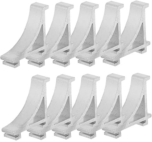 Gatuida 10stücke Aluminium Gefrierschrank Regalclips Robuste Kühlschrank Regalhalter Mit Geschwungener Zapfenform Langlebig Und Einfach Zu Montieren Passend Für Haushaltskühlgeräte