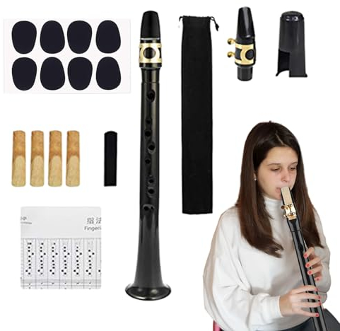1/2 Set Saxophone, Portable Small Saxophone Instrument, for Beginners and Professional Artists | Saxophon-Übungswerkzeug, Musikinstrumente, Taschensaxophon für Amateure, Profis